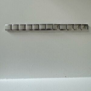 12 Plain Stainless Steel Links for Italian Charm Bracelet